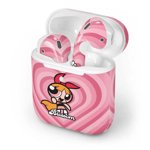 Cartoon Network Powerpuff Girls Blossom Pink Hearts Apple AirPods 2 Skin