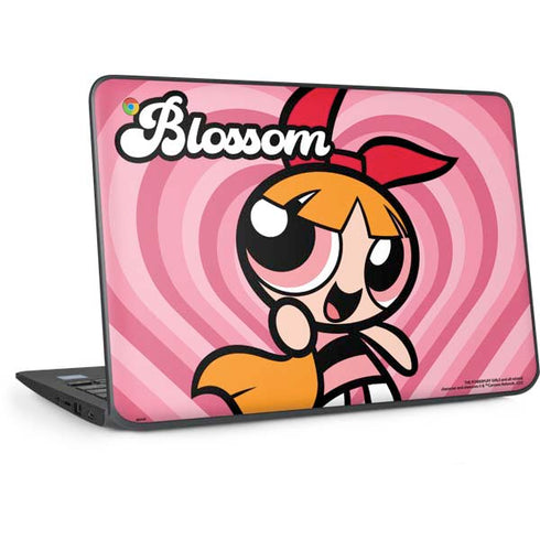 Cartoon Network Powerpuff Girls Blossom Pink Hearts HP Chromebook Skin