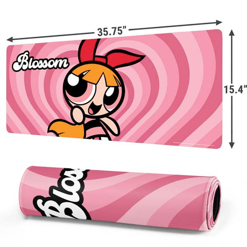 Cartoon Network Powerpuff Girls Blossom Pink Hearts Gaming Mouse Pad