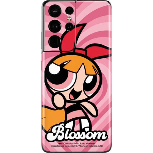 Cartoon Network Powerpuff Girls Blossom Pink Hearts Galaxy S21 Ultra 5G Skin