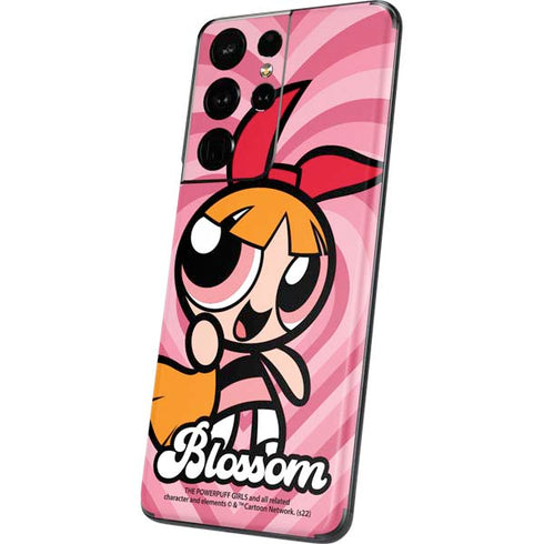 Cartoon Network Powerpuff Girls Blossom Pink Hearts Galaxy S21 Ultra 5G Skin