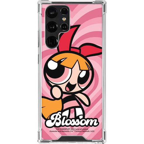 Cartoon Network Powerpuff Girls Blossom Pink Hearts Galaxy S22 Ultra Clear Case