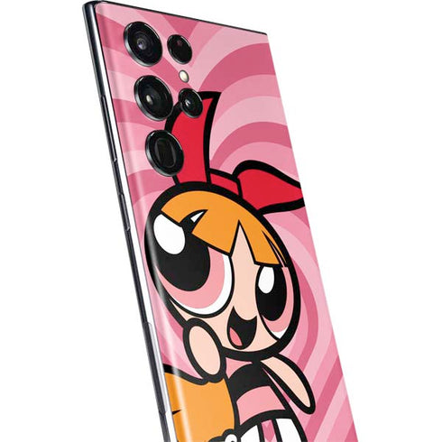 Cartoon Network Powerpuff Girls Blossom Pink Hearts Galaxy S22 Ultra Skin