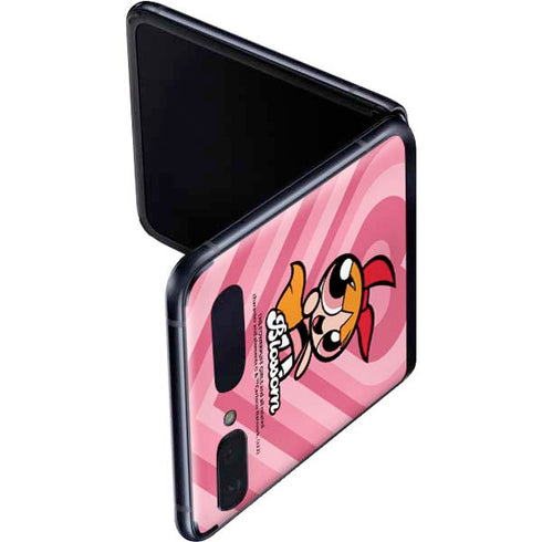Cartoon Network Powerpuff Girls Blossom Pink Hearts Galaxy Z Flip Skin