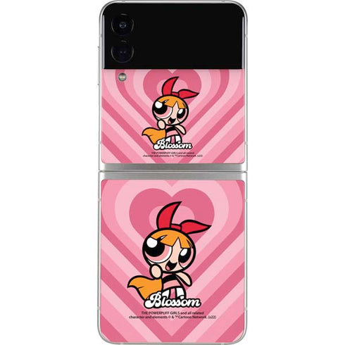Cartoon Network Powerpuff Girls Blossom Pink Hearts Galaxy Z Flip3 5G Skin
