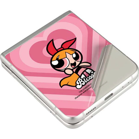 Cartoon Network Powerpuff Girls Blossom Pink Hearts Galaxy Z Flip3 5G Skin