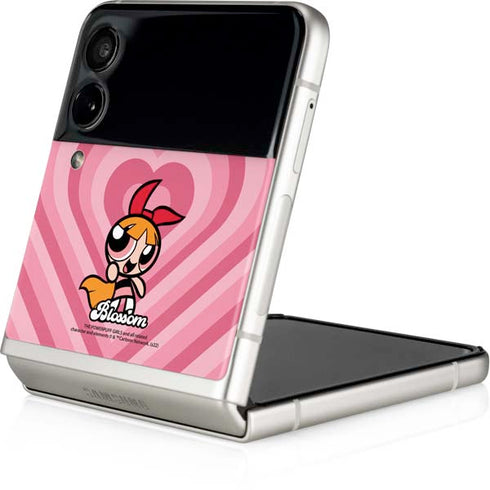 Cartoon Network Powerpuff Girls Blossom Pink Hearts Galaxy Z Flip4 5G Skin