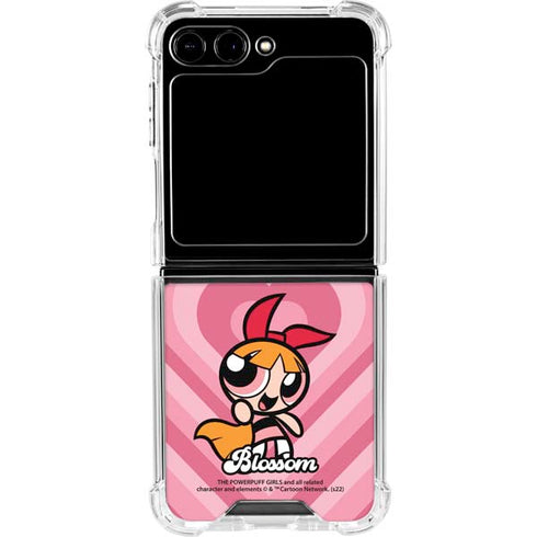 Cartoon Network Powerpuff Girls Blossom Pink Hearts Galaxy Z Flip5 5G Clear Case