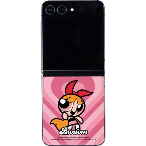 Cartoon Network Powerpuff Girls Blossom Pink Hearts Galaxy Z Flip5 5G Skin