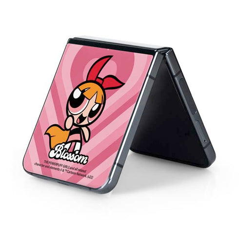 Cartoon Network Powerpuff Girls Blossom Pink Hearts Galaxy Z Flip5 5G Skin