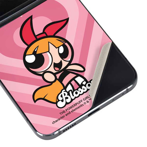 Cartoon Network Powerpuff Girls Blossom Pink Hearts Galaxy Z Flip5 5G Skin