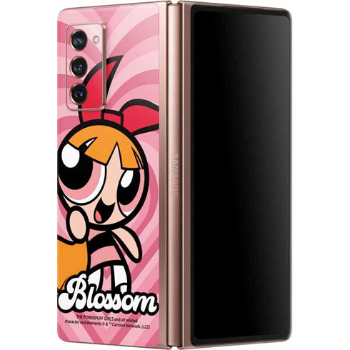 Cartoon Network Powerpuff Girls Blossom Pink Hearts Galaxy Z Fold2 5G Skin