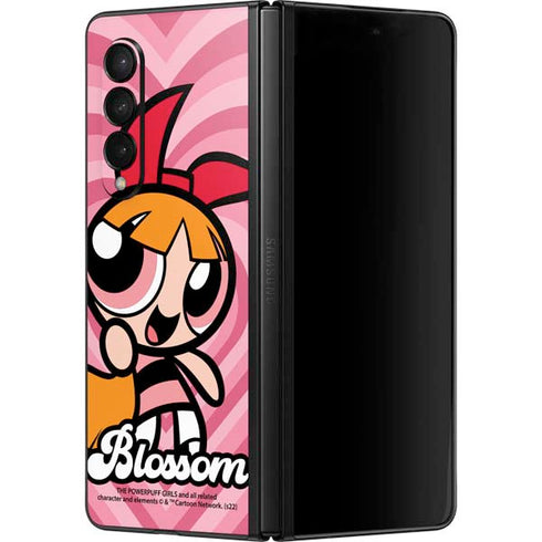 Cartoon Network Powerpuff Girls Blossom Pink Hearts Galaxy Z Fold3 5G Skin