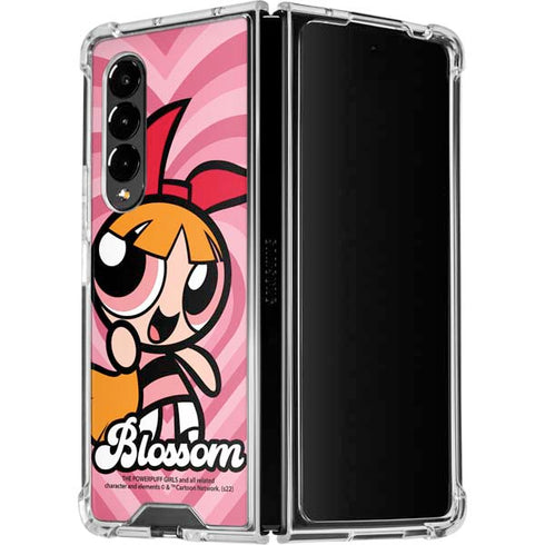 Cartoon Network Powerpuff Girls Blossom Pink Hearts Galaxy Z Fold4 5G Clear Case