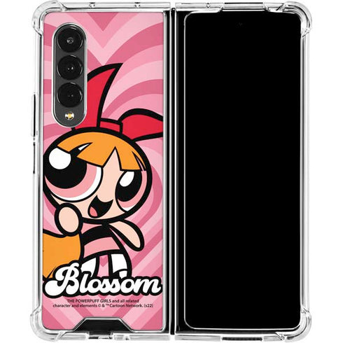 Cartoon Network Powerpuff Girls Blossom Pink Hearts Galaxy Z Fold4 5G Clear Case