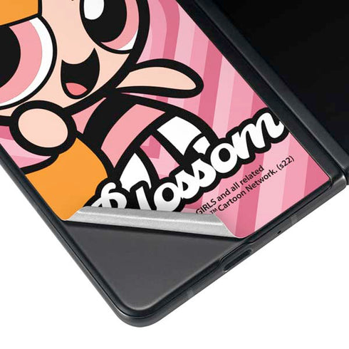 Cartoon Network Powerpuff Girls Blossom Pink Hearts Galaxy Z Fold4 5G Skin
