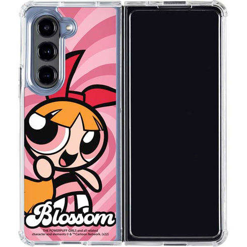Cartoon Network Powerpuff Girls Blossom Pink Hearts Galaxy Z Fold5 5G Clear Case