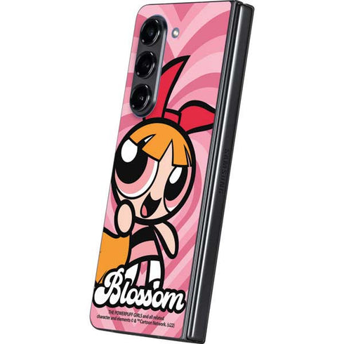 Cartoon Network Powerpuff Girls Blossom Pink Hearts Galaxy Z Fold5 5G Skin