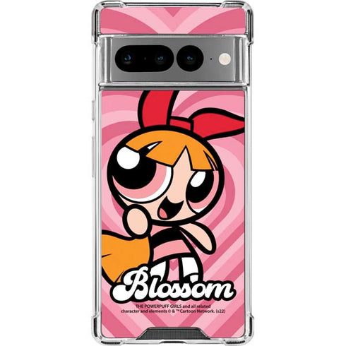 Cartoon Network Powerpuff Girls Blossom Pink Hearts Google Pixel 7 Pro Clear Case