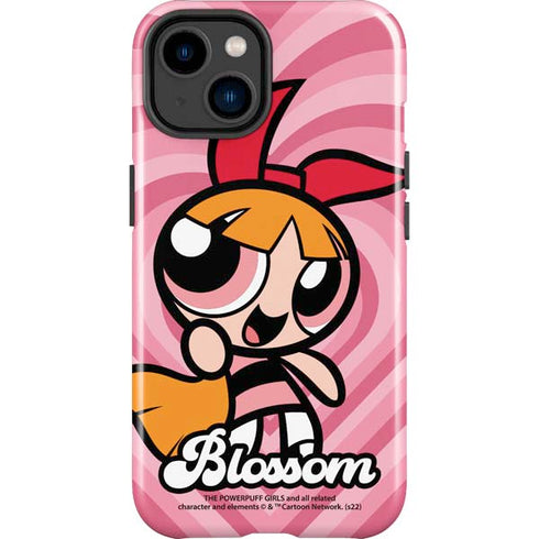 Cartoon Network Powerpuff Girls Blossom Pink Hearts iPhone 14 Plus Impact Case