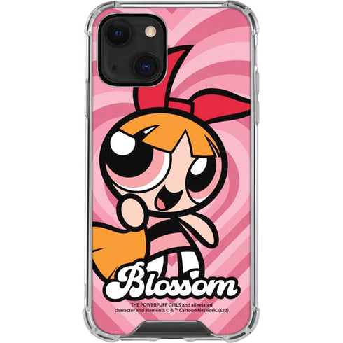 Cartoon Network Powerpuff Girls Blossom Pink Hearts iPhone 14 Plus Clear Case