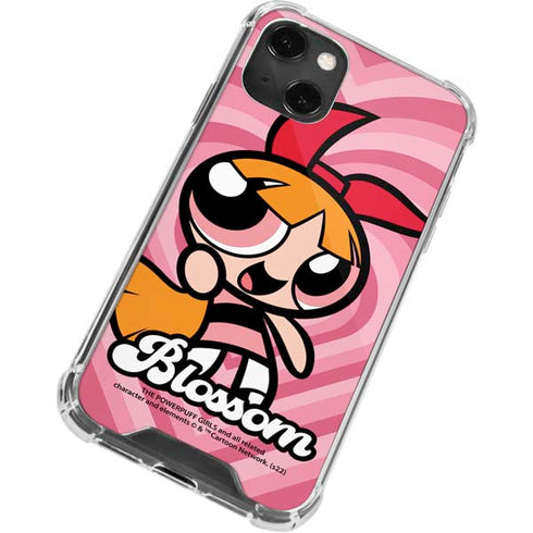 Cartoon Network Powerpuff Girls Blossom Pink Hearts iPhone 15 Plus Clear Case
