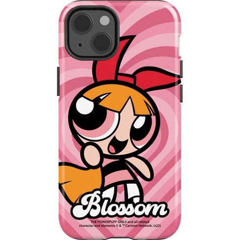 Cartoon Network Powerpuff Girls Blossom Pink Hearts iPhone 15 Impact Case