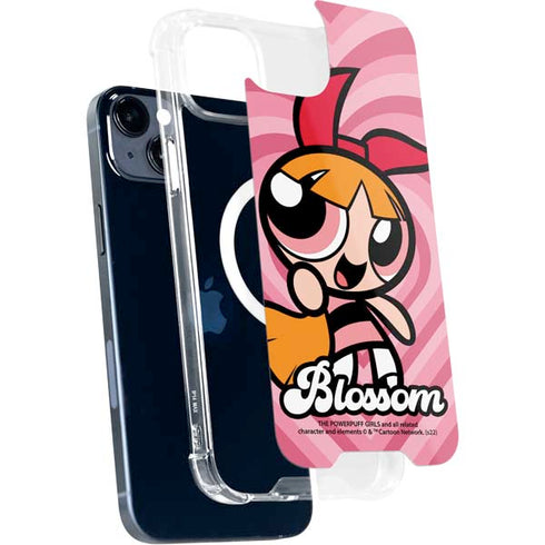 Cartoon Network Powerpuff Girls Blossom Pink Hearts iPhone 15 Plus MagSafe Case