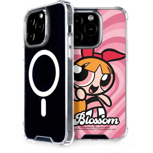 Cartoon Network Powerpuff Girls Blossom Pink Hearts iPhone 15 Pro MagSafe Case