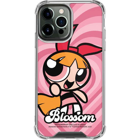 Cartoon Network Powerpuff Girls Blossom Pink Hearts iPhone 14 Pro Max Clear Case
