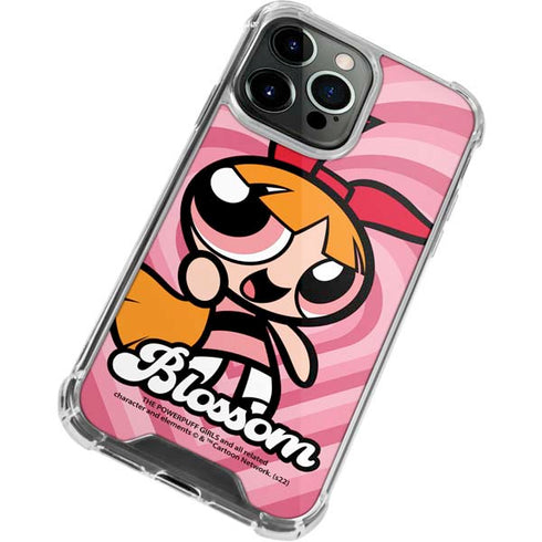 Cartoon Network Powerpuff Girls Blossom Pink Hearts iPhone 14 Pro Max Clear Case
