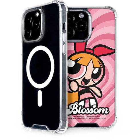 Cartoon Network Powerpuff Girls Blossom Pink Hearts iPhone 14 Pro Max MagSafe Case