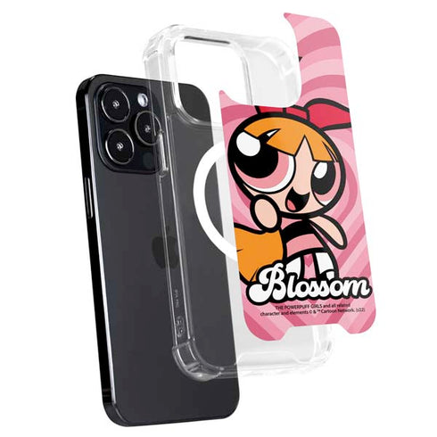 Cartoon Network Powerpuff Girls Blossom Pink Hearts iPhone 14 Pro Max MagSafe Case