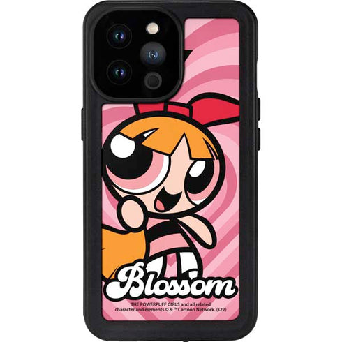 Cartoon Network Powerpuff Girls Blossom Pink Hearts iPhone 14 Pro Max Waterproof Case