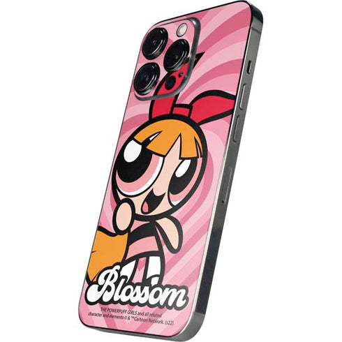 Cartoon Network Powerpuff Girls Blossom Pink Hearts iPhone 14 Pro Skin