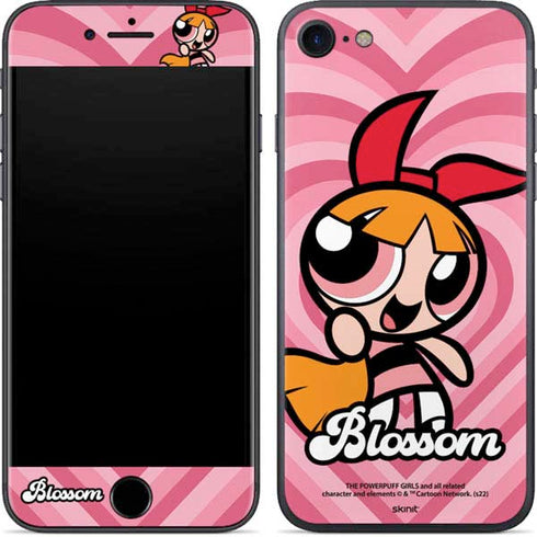 Cartoon Network Powerpuff Girls Blossom Pink Hearts iPhone 8 Skin