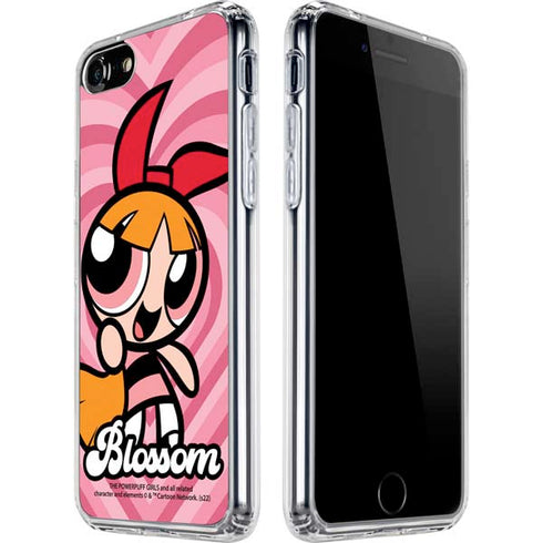 Cartoon Network Powerpuff Girls Blossom Pink Hearts iPhone SE (2nd & 3rd Gen) Clear Case