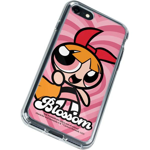 Cartoon Network Powerpuff Girls Blossom Pink Hearts iPhone SE (2nd & 3rd Gen) Clear Case