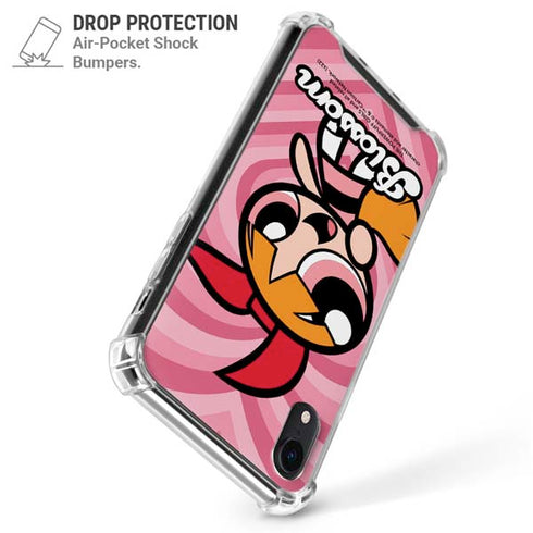 Cartoon Network Powerpuff Girls Blossom Pink Hearts iPhone XR Clear Case