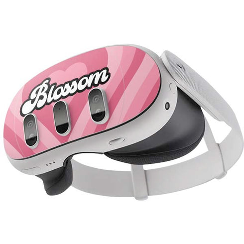 Cartoon Network Powerpuff Girls Blossom Pink Hearts Meta Quest 3 Skin