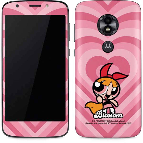 Cartoon Network Powerpuff Girls Blossom Pink Hearts Moto E5 Play Skin