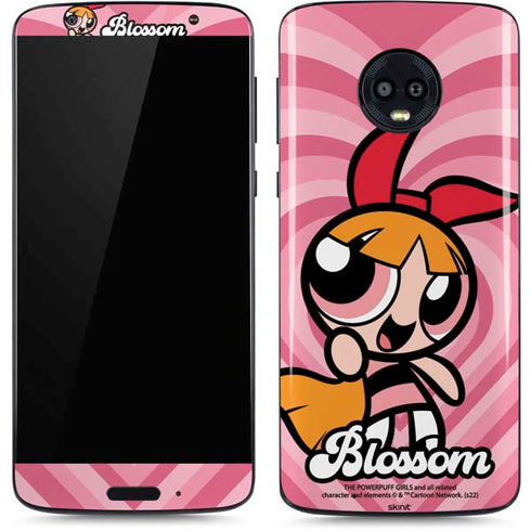 Cartoon Network Powerpuff Girls Blossom Pink Hearts Moto G6 Skin