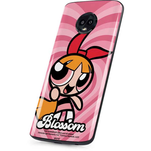 Cartoon Network Powerpuff Girls Blossom Pink Hearts Moto G6 Skin