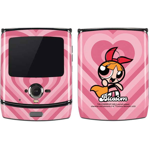 Cartoon Network Powerpuff Girls Blossom Pink Hearts Motorola RAZR Skin