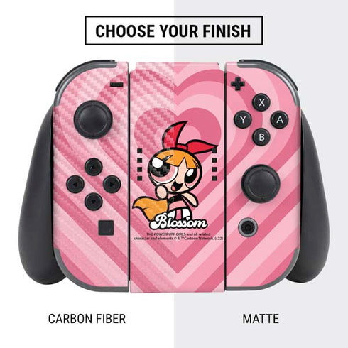 Cartoon Network Powerpuff Girls Blossom Pink Hearts Nintendo Switch Bundle Skin