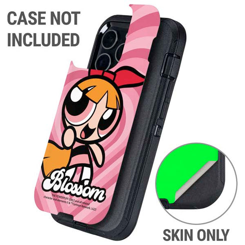 Cartoon Network Powerpuff Girls Blossom Pink Hearts Otterbox Defender iPhone Skin