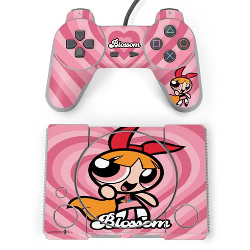 Cartoon Network Powerpuff Girls Blossom Pink Hearts PlayStation Classic Bundle Skin