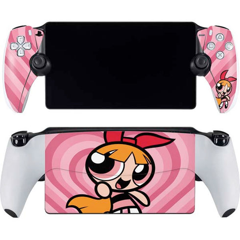 Cartoon Network Powerpuff Girls Blossom Pink Hearts PlayStation Portal Remote Player Skin