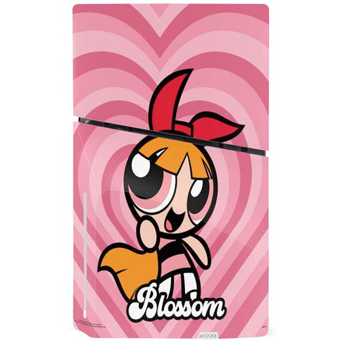 Cartoon Network Powerpuff Girls Blossom Pink Hearts PS5 Slim Disk Bundle Skin
