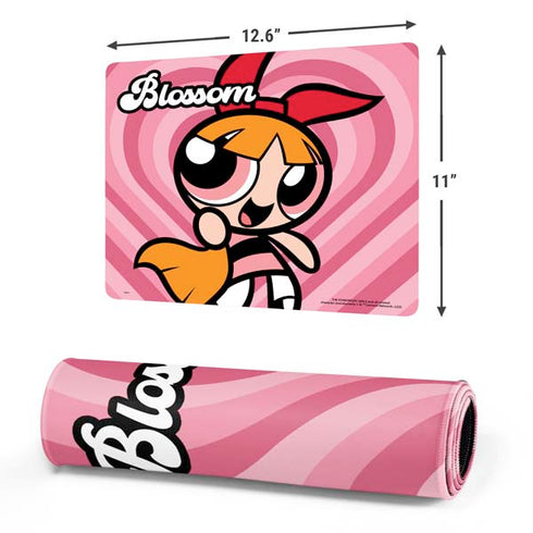 Cartoon Network Powerpuff Girls Blossom Pink Hearts Gaming Mouse Pad